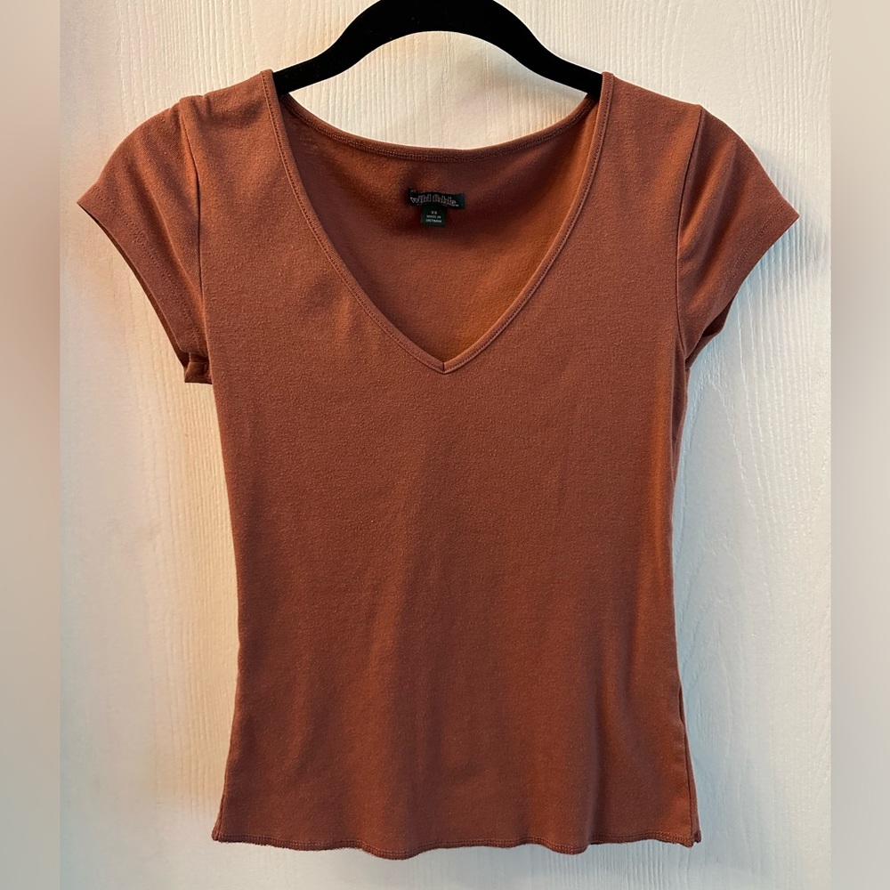 Dusty rose v-neck